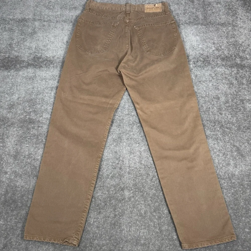 Vintage Banana Republic Pants Men's 33R Brown Straight Leg Button‎ Fly Greece